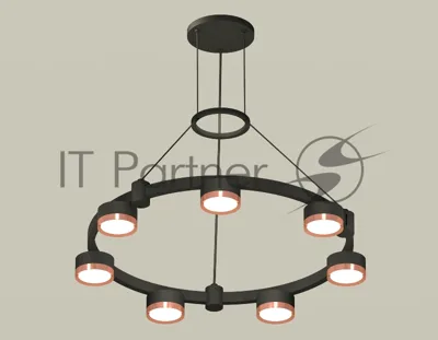 Светильник Ambrella light XR92051503/7 SBK/PPG черный песок/золото розовое полированное GX53 (A9205, C9238, N8126)