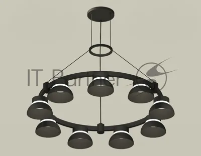 Светильник Ambrella light XR92051701/9 SBK/FR черный песок/белый матовый GX53 (A9205, C9242, N8141)