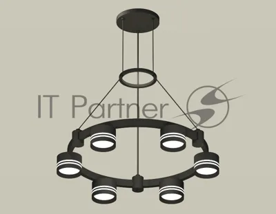 Светильник Ambrella light XR92051203/6 SBK/FR черный песок/белый матовый GX53 (A9205, C9232, N8478)
