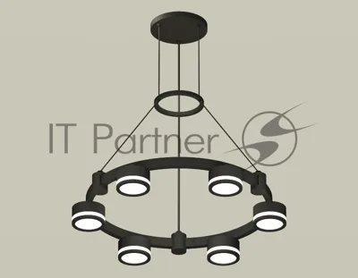 Светильник Ambrella light XR92051200/6 SBK/FR черный песок/белый матовый GX53 (A9205, C9232, N8415)