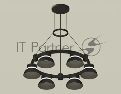 Светильник Ambrella light XR92051001/6 SBK/FR черный песок/белый матовый GX53 (A9205, C9232, N8141)