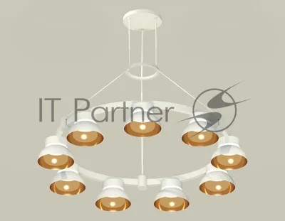 Светильник Ambrella light XR92031702/9 SWH/PYG/CL белый песок/золото желтое полированное/прозрачный GX53 (A9203, C9241, N8144)