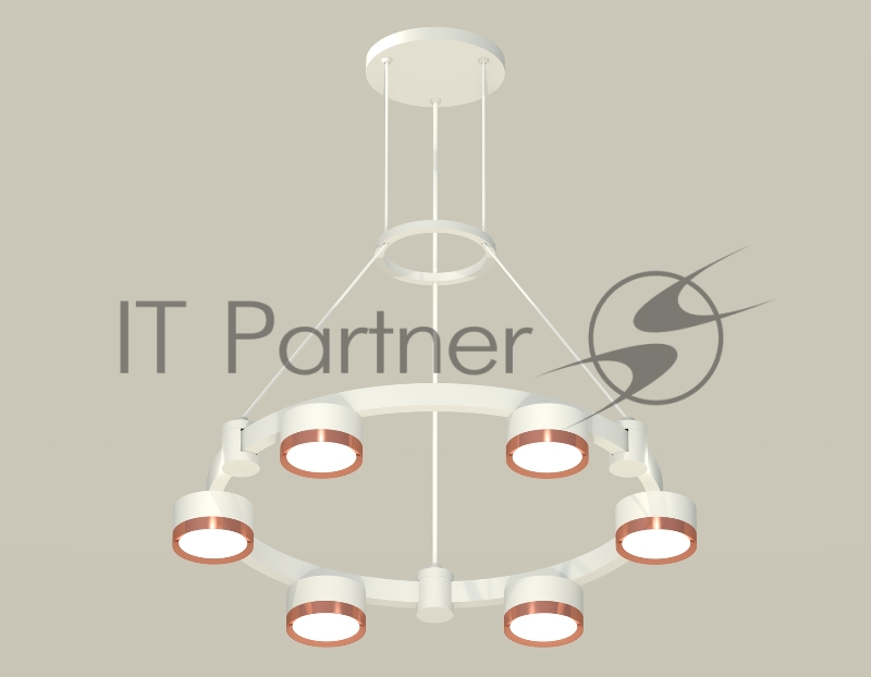 Светильник Ambrella light XR92031103/6 SWH/PPG белый песок/золото розовое полированное GX53 (A9203, C9231, N8126)