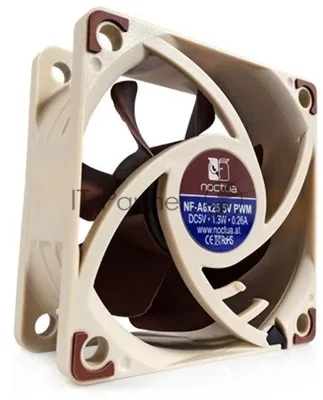 Вентилятор корпусной Noctua NF-A6x25 5V PWM, 60 мм, 3000 об/мин, 19.3 дБ, 4 pin PWM, без подсветки