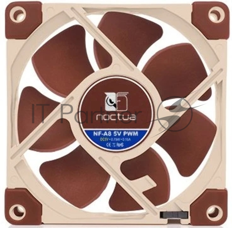 Вентилятор корпусной Noctua NF-A8 5V PWM, 80 мм, 450-2200 об/мин, 17.7 дБ, 4 pin PWM, без подсветки