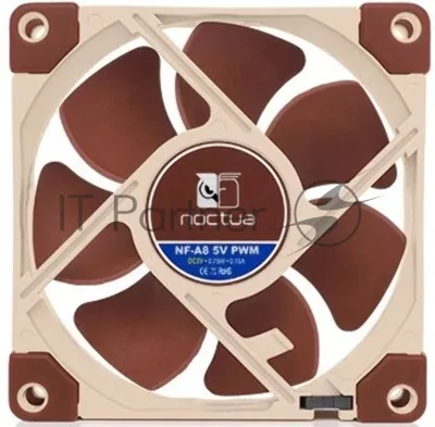 Вентилятор корпусной Noctua NF-A8 5V PWM, 80 мм, 450-2200 об/мин, 17.7 дБ, 4 pin PWM, без подсветки