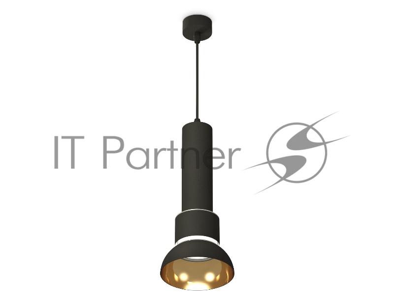Светильник Ambrella Light XP8111007 SBK/PYG/CL черный песок/золото желтое полированное/прозрачный GX53