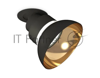 Светильник Ambrella Light XM8102601 SBK/PYG/CL черный песок/золото желтое полированное/прозрачный GX53