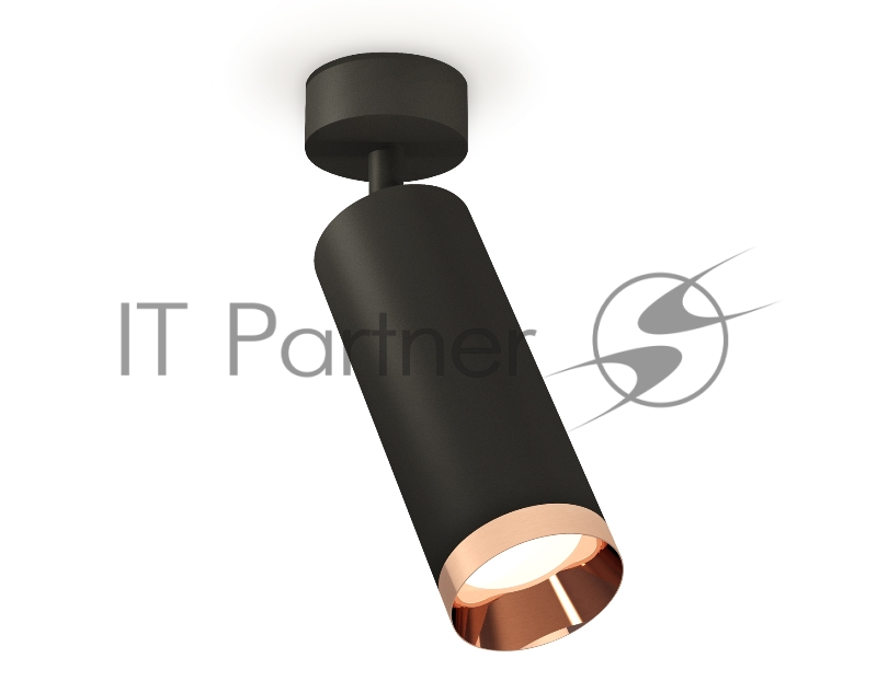 Светильник Ambrella Light SBK/PPG черный песок/золото розовое полированное MR16 GU5.3 (A2210, C6343, N6135)