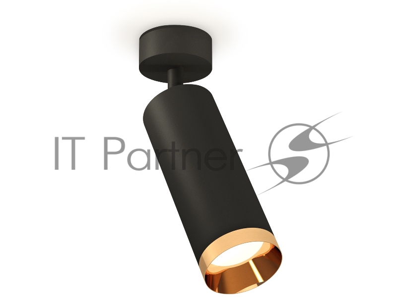 Светильник Ambrella Light SBK/PYG черный песок/золото желтое полированное MR16 GU5.3 (A2210, C6343, N6134)