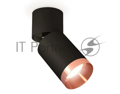 Светильник Ambrella Light XM6313045 SBK/BK/PPG черный песок/черный/золото розовое полированное MR16 GU5.3(A2221, C6313, N6135)