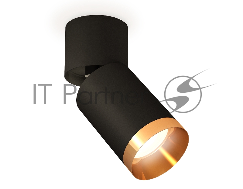Светильник Ambrella Light XM6313044 SBK/BK/PYG черный песок/черный/золото желтое полированное MR16 GU5.3 (A2221, C6313, N6134)