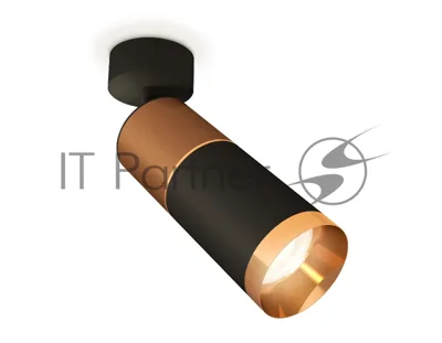 Светильник Ambrella Light XM6313015 SBK/SCF/PYG черный песок/кофе песок/золото желтое полированное MR16 GU5.3