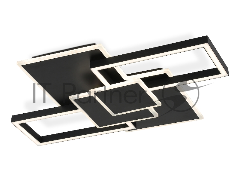 Потолочный светодиодный светильник Ambrella light FA1032/5 BK черный 95W 3000K-6400K 705*500*95 (ПДУ ИК)