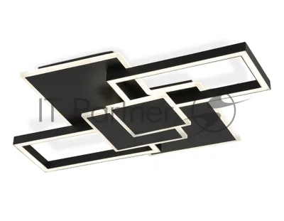 Потолочный светодиодный светильник Ambrella light FA1032/5 BK черный 95W 3000K-6400K 705*500*95 (ПДУ ИК)