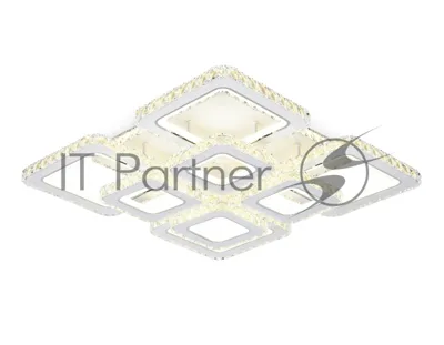 Управляемый светодиодный светильник Ambrella light FA1737/4+4 WH/CH белый/хром 215W 3000K/4200K/6400K 720*720*120 (ПДУ РАДИО 2.4G)