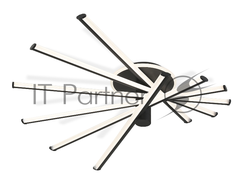 Потолочный светодиодный светильник Ambrella light FL6232 BK черный 96W 3000K-6400K 605*605*200 (ПДУ ИК)