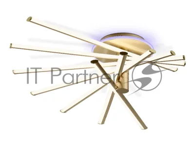 Потолочный светодиодный светильник Ambrella light FL6244 GD золото 125W 3000K-6400K+RGB 900*750*230 (ПДУ ИК)