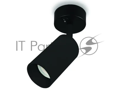 Накладной спот с выключателем Ambrella light TA127 BK черный GU10 max 12W D70*164*D55