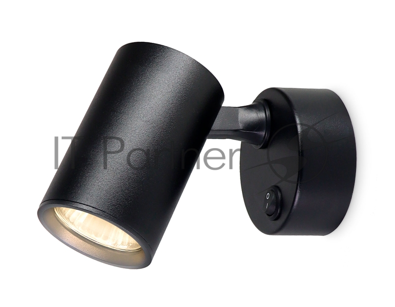 Накладной поворотный спот с выключателем Ambrella light TA1292 BK черный GU10 max 12W 87*55*138