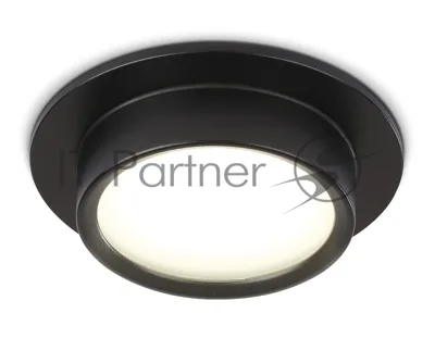 Светильник встраиваемый Ambrella light TN6735 BK черный IP44 GX53 D110*57