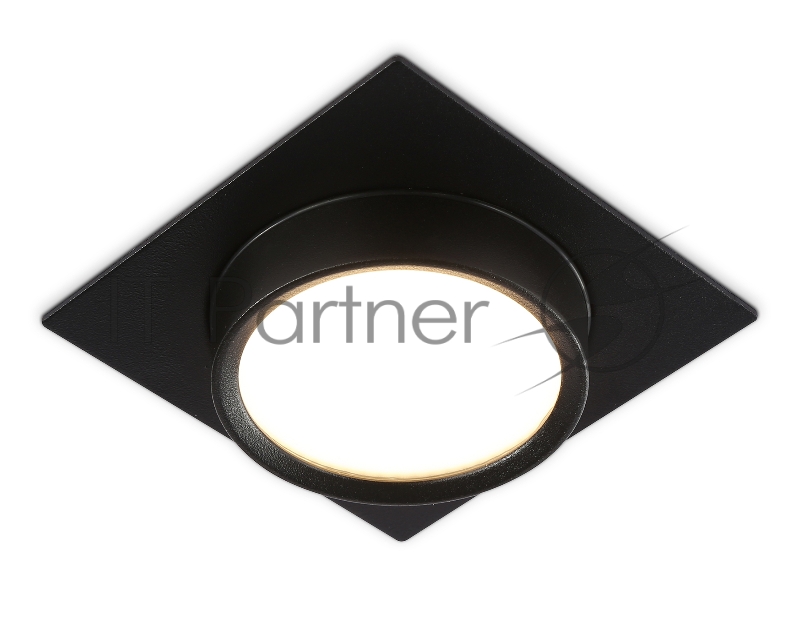 Светильник встраиваемый Ambrella light TN6739 BK черный IP44 GX53 110*110*57