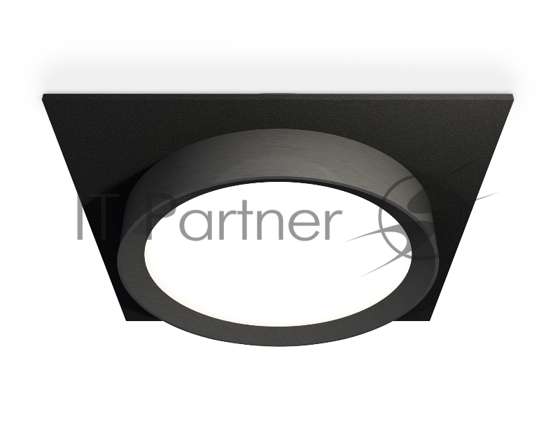 Комплект встраиваемого светильника Ambrella light XC8062002 SBK/PBK черный песок/черный полированный GX53 (C8062, N8113)