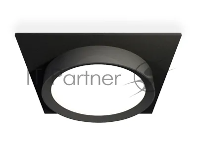 Комплект встраиваемого светильника Ambrella light XC8062002 SBK/PBK черный песок/черный полированный GX53 (C8062, N8113)