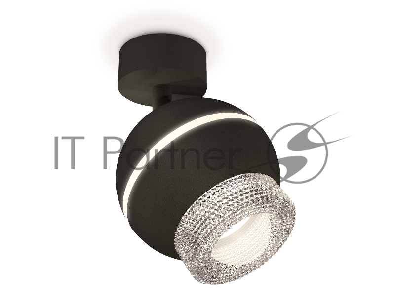 Комплект поворотного светильника Ambrella light XM1102010 SBK/CL черный песок/прозрачный MR16 GU5.3 LED 3W 4200K (A2210, C1102, N7191)