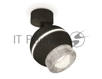 Комплект поворотного светильника Ambrella light XM1102010 SBK/CL черный песок/прозрачный MR16 GU5.3 LED 3W 4200K (A2210, C1102, N7191)