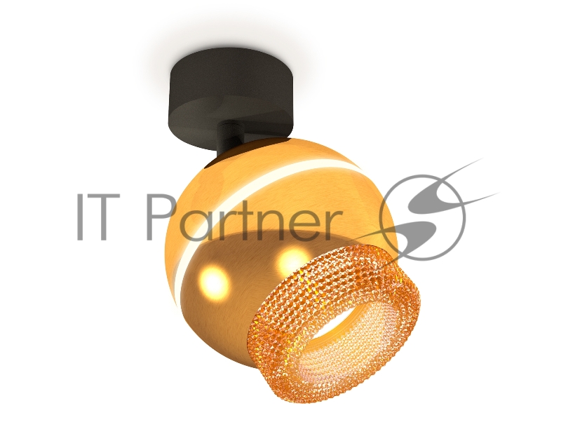 Комплект поворотного светильника Ambrella light XM1105010 PYG/SBK/CF золото желтое полированное/черный песок/кофе MR16 GU5.3 LED 3W 4200K