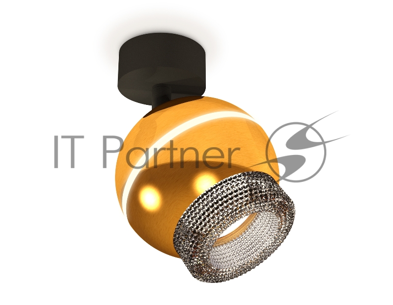 Комплект поворотного светильника Ambrella light XM1105011 PYG/SBK/BK золото желтое полированное/черный песок/тонированный MR16 GU5.3 LED 3W 4200K