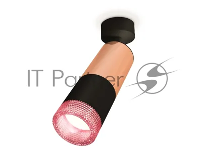 Комплект поворотного светильника Ambrella light XM6302002 SBK/PPG/PI черный песок/золото розовое полированное/розовый MR16 GU5.3