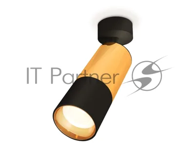 Комплект поворотного светильника Ambrella light XM6302010 SBK/PYG черный песок/золото желтое полированное MR16 GU5.3