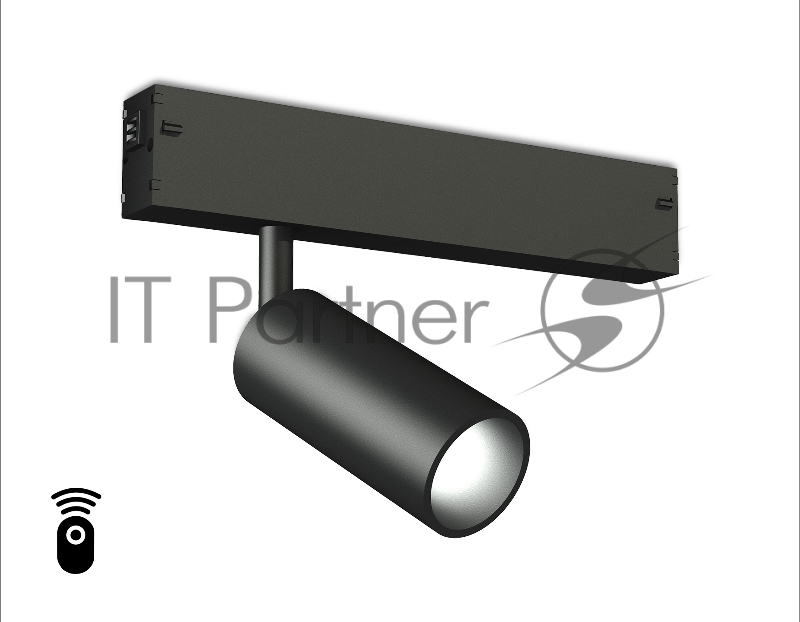 Управляемый светодиодный светильник для шинопровода Magnetic Ambrella light GL1202 BK черный IP20 7W 3000K-6400K 220V 36° D35*80 (Без ПДУ)