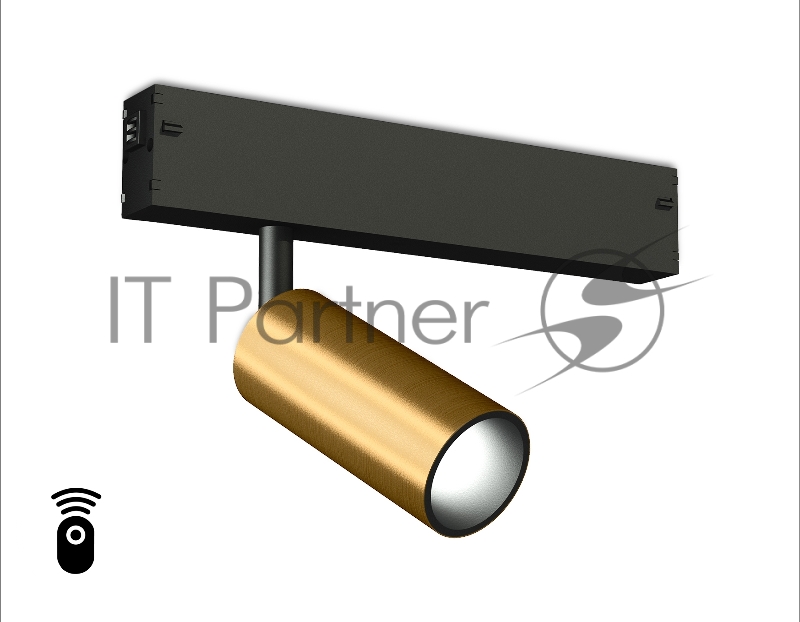 Управляемый светодиодный светильник для шинопровода Magnetic Ambrella light GL1203 GD золото IP20 7W 3000K-6400K 220V 36° D35*80 (Без ПДУ)
