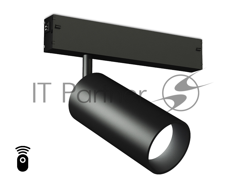 Управляемый светодиодный светильник для шинопровода Magnetic Ambrella light GL1222 BK черный IP20 18W 3000K-6400K 220V 36° D55*120 (Без ПДУ)