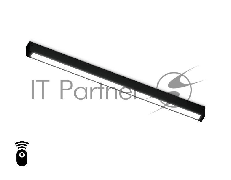 Управляемый светодиодный светильник для шинопровода Magnetic Ambrella light GL1292 BK черный IP20 24W 3000K-6400K 220V 120° 562*25*42 (Без ПДУ)