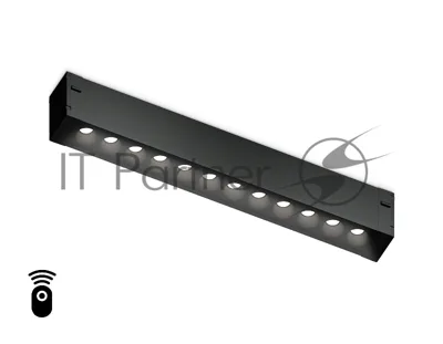 Управляемый светодиодный светильник для шинопровода Magnetic Ambrella light GL1302 BK черный IP20 12W 3000K-6400K 220V 24° 232*25*42 (Без ПДУ)