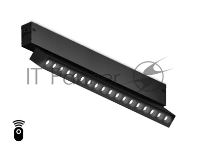 Управляемый светодиодный светильник для шинопровода Magnetic Ambrella light GL1352 BK черный IP20 18W 3000K-6400K 220V 24° 342*25*112 (Без ПДУ)