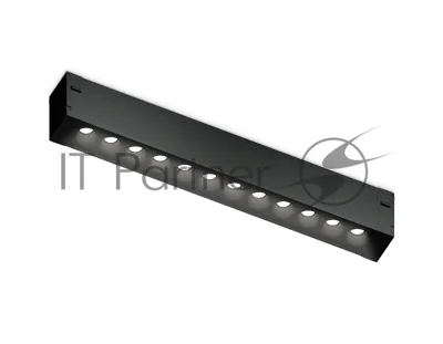 Светильник светодиодный трековый для шинопровода Magnetic Ambrella light GL1720 BK черный IP20 12W 4200K 220V 24° 232*25*42 (Без ПДУ)