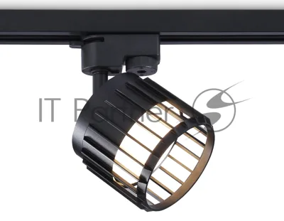 Трековый однофазный светильник Ambrella light GL5349 BK черный GX53 D100x80