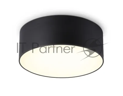 Потолочный светодиодный светильник Ambrella light FV5513 BK черный LED 15W 3000K D120*58 (Без ПДУ)