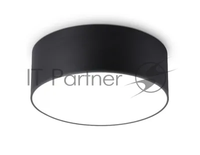 Потолочный светодиодный светильник Ambrella light FV5514 BK черный LED 15W 4200K D120*58 (Без ПДУ)
