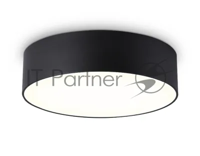 Потолочный светодиодный светильник Ambrella light FV5517 BK черный LED 18W 3000K D160*58 (Без ПДУ)