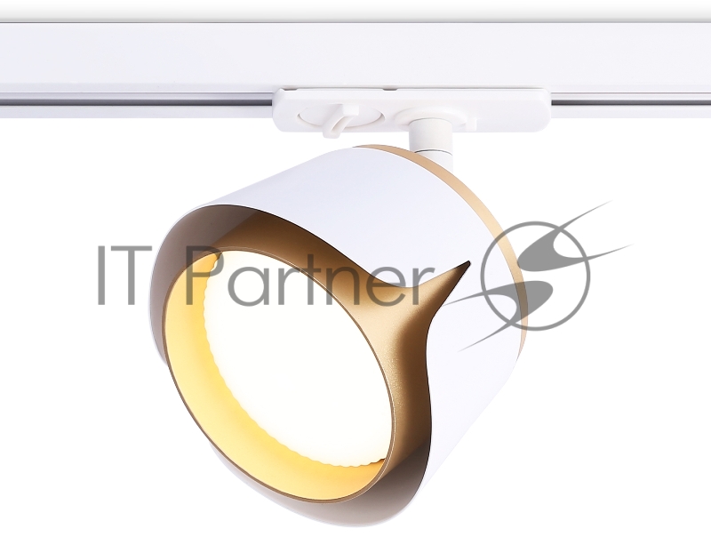 Трековый однофазный светильник Ambrella light GL5343 WH/GD белый/золото GX53 D100x66