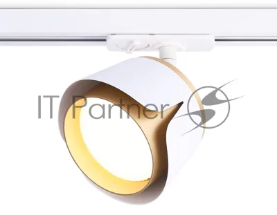 Трековый однофазный светильник Ambrella light GL5343 WH/GD белый/золото GX53 D100x66