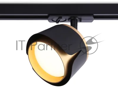 Трековый однофазный светильник Ambrella light GL5344 BK/GD черный/золото GX53 D100x66