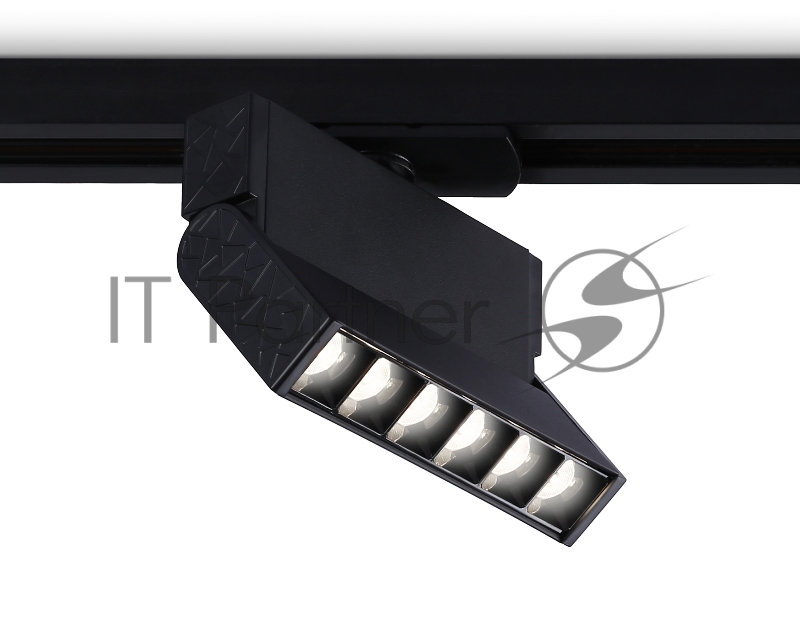 Трековый однофазный светодиодный светильник Ambrella light GL6814 BK черный LED 6W 4200K 24° 115*22*87