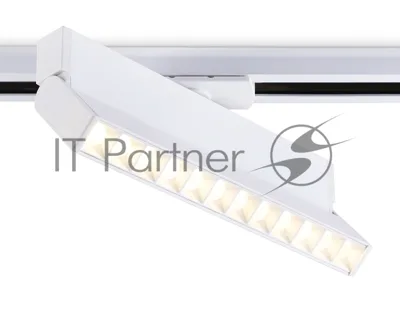 Трековый однофазный светодиодный светильник Ambrella light GL6815 WH белый LED 12W 3000K 24° 230*22*87